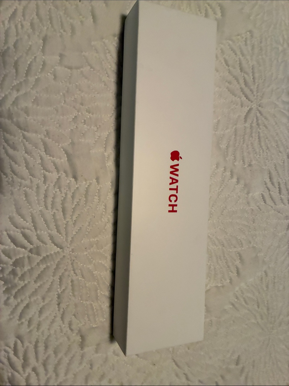 Apple Watch White Box with Red Accent